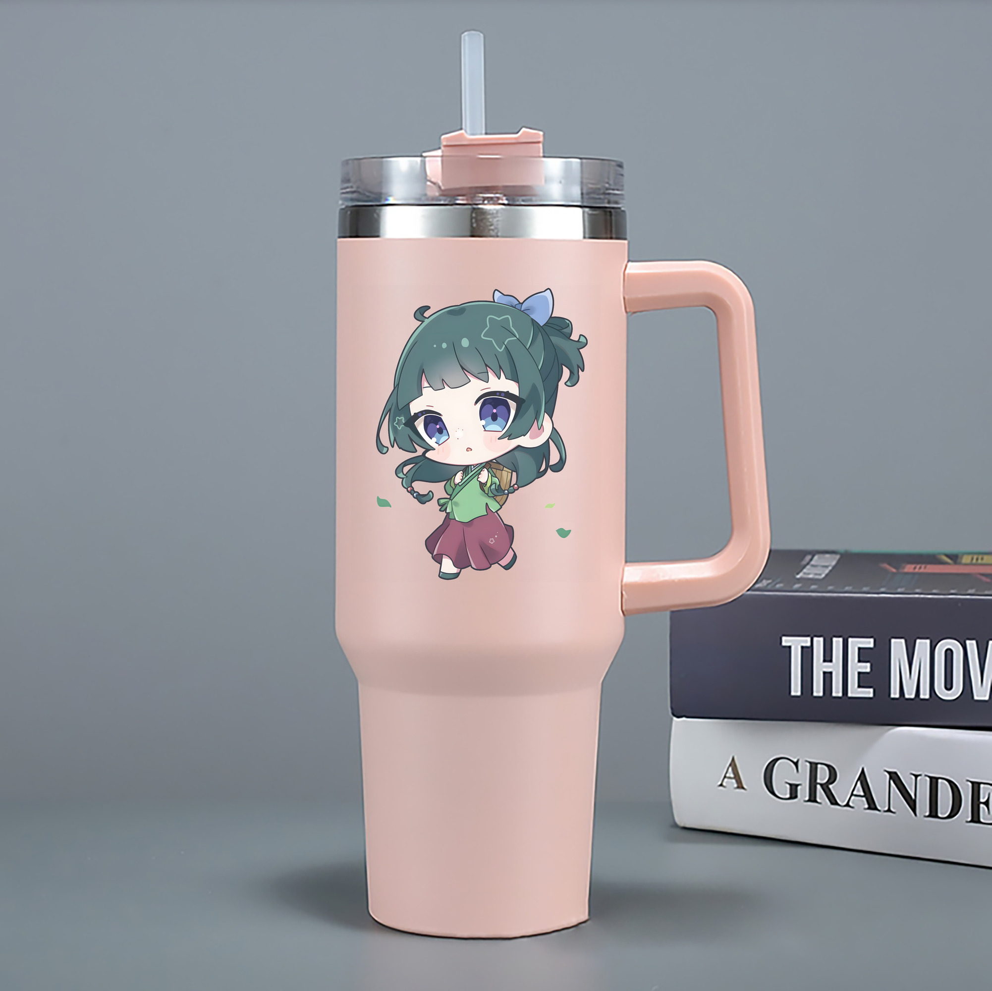 （画像用） 薬屋のひとりごと The Apothecary Diaries 1200mL車用タンブラー - クリスタルステッカー（プラスチックストロー付き）